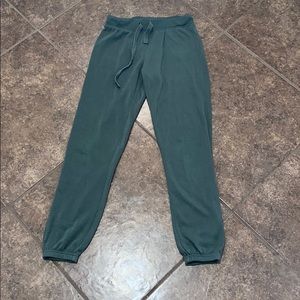 Green sweatpants